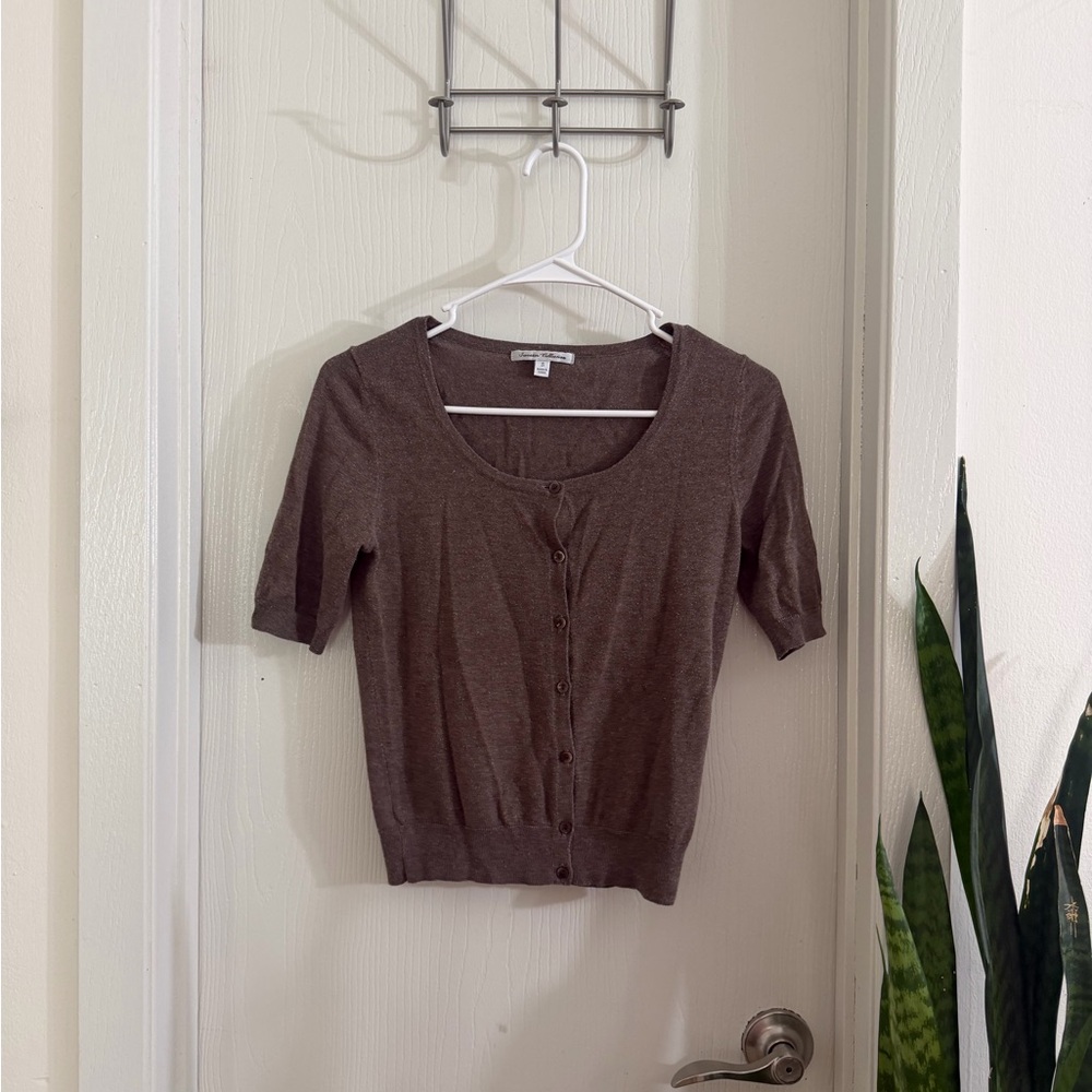 Brown Button-Up Cardigan